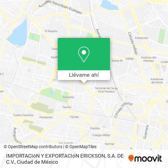 Mapa de IMPORTACIóN Y EXPORTACIóN ERICKSON, S.A. DE C.V.
