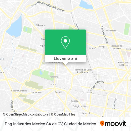Mapa de Ppg Industries Mexico SA de CV