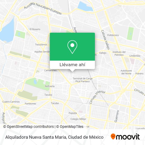 Mapa de Alquiladora Nueva Santa Maria