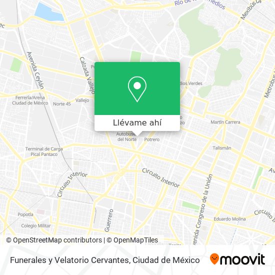 Mapa de Funerales y Velatorio Cervantes