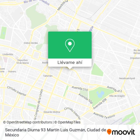 Mapa de Secundaria Diurna 93 Martín Luis Guzmán