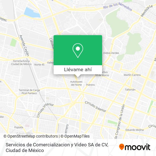 Mapa de Servicios de Comercializacion y Video SA de CV