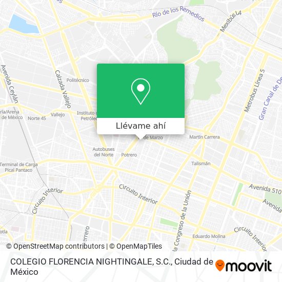 Mapa de COLEGIO FLORENCIA NIGHTINGALE, S.C.