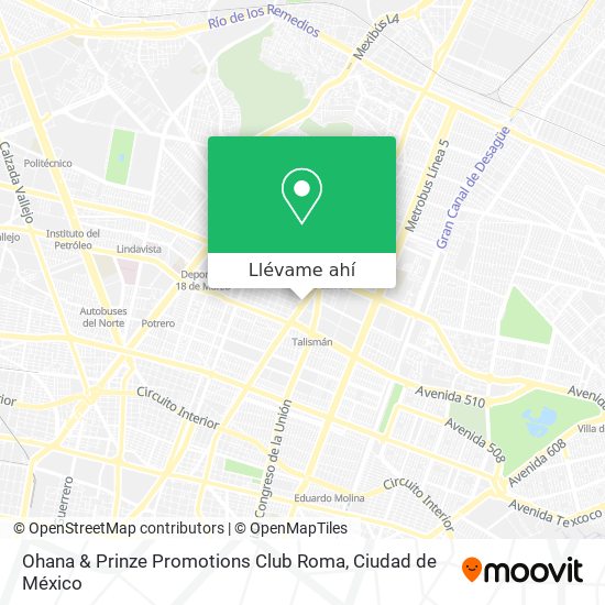 Mapa de Ohana & Prinze Promotions Club Roma