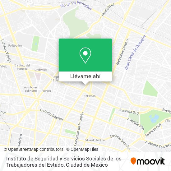 Mapa de Instituto de Seguridad y Servicios Sociales de los Trabajadores del Estado