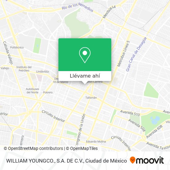 Mapa de WILLIAM YOUNGCO., S.A. DE C.V.