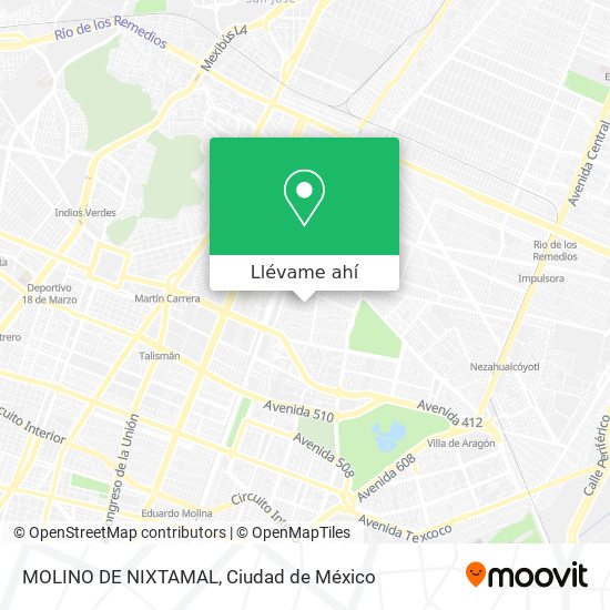 Mapa de MOLINO DE NIXTAMAL