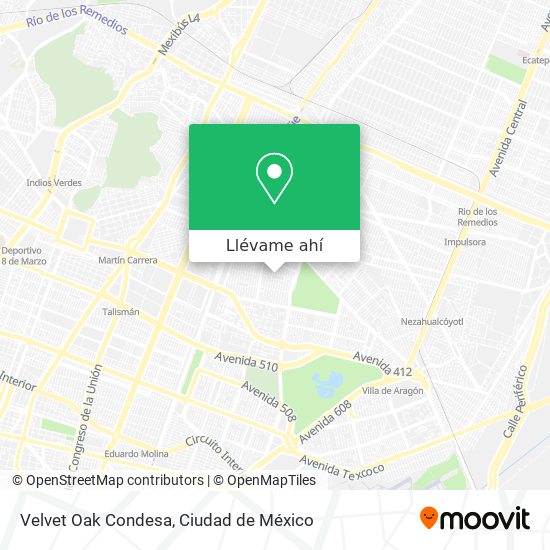 Mapa de Velvet Oak Condesa