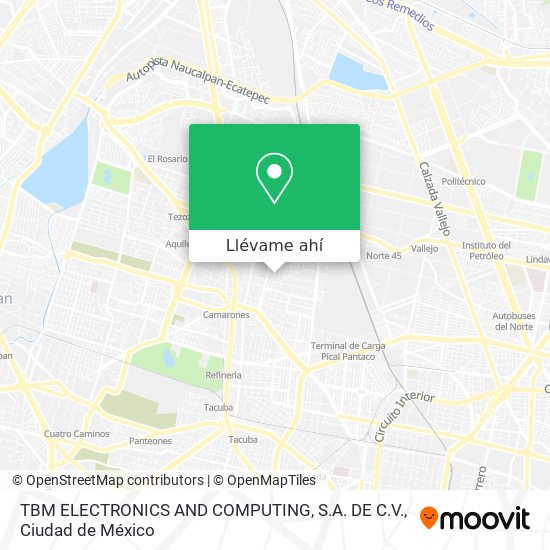 Mapa de TBM ELECTRONICS AND COMPUTING, S.A. DE C.V.