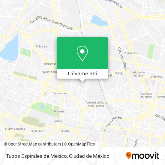 Mapa de Tubos Espirales de Mexico