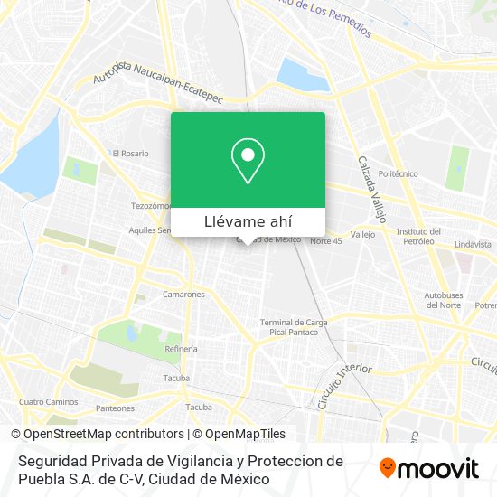 Mapa de Seguridad Privada de Vigilancia y Proteccion de Puebla S.A. de C-V