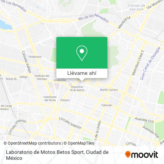 Mapa de Laboratorio de Motos Betos Sport