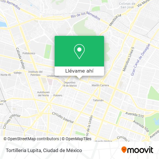 Mapa de Tortilleria Lupita