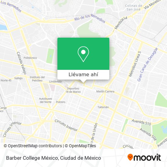 Mapa de Barber College México