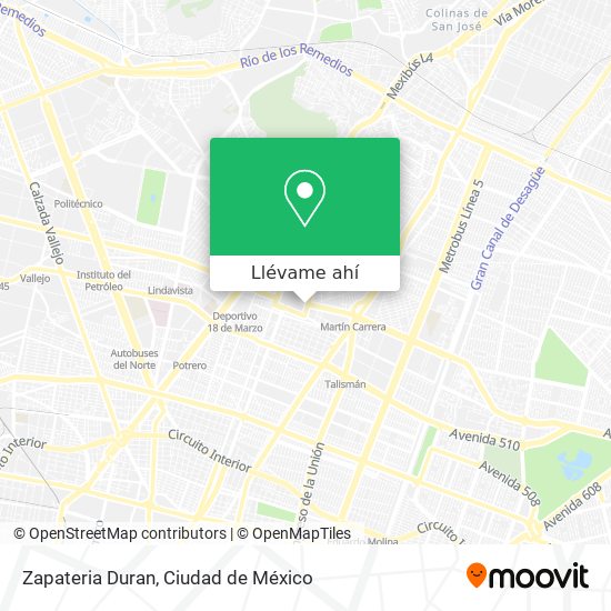 Mapa de Zapateria Duran