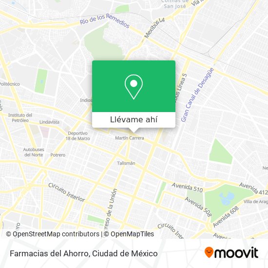 Mapa de Farmacias del Ahorro