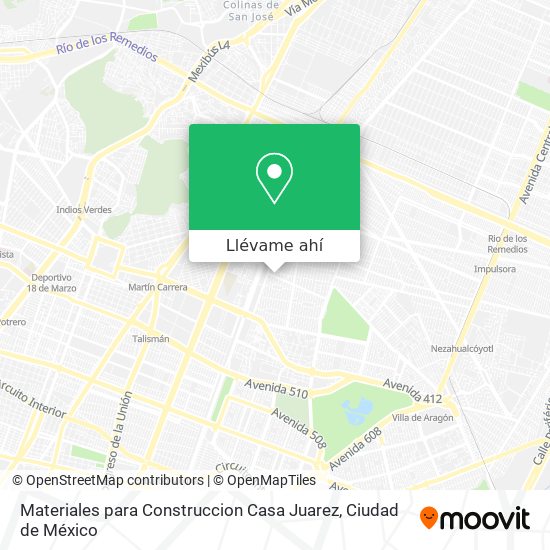 Mapa de Materiales para Construccion Casa Juarez