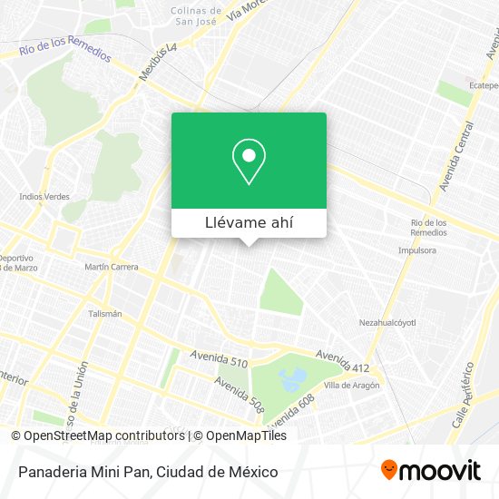 Mapa de Panaderia Mini Pan