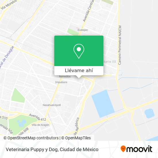 Mapa de Veterinaria Puppy y Dog