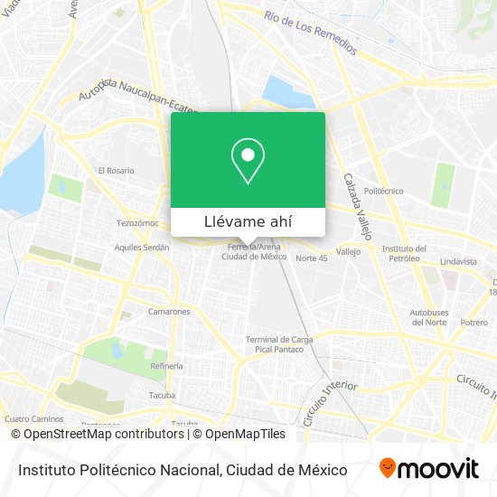 Mapa de Instituto Politécnico Nacional