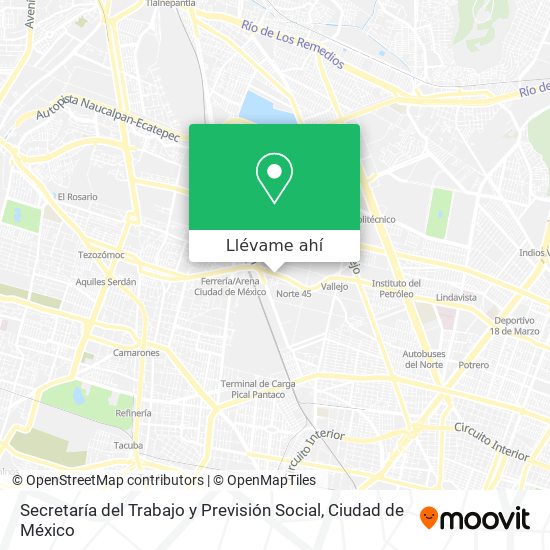 Mapa de Secretaría del Trabajo y Previsión Social