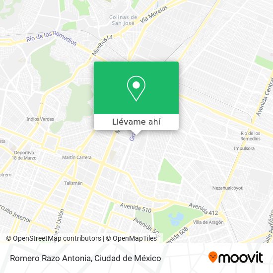 Mapa de Romero Razo Antonia