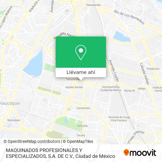 Mapa de MAQUINADOS PROFESIONALES Y ESPECIALIZADOS, S.A. DE C.V.