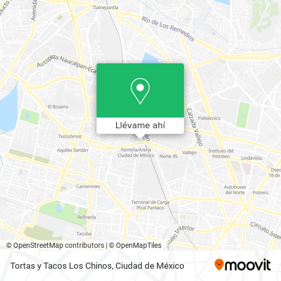 Mapa de Tortas y Tacos Los Chinos