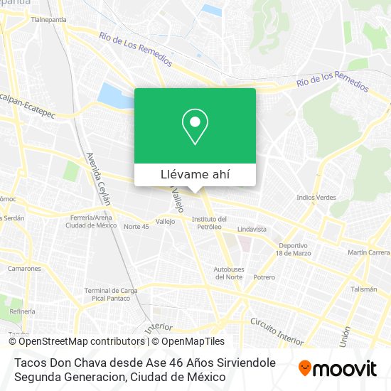 Mapa de Tacos Don Chava desde Ase 46 Años Sirviendole Segunda Generacion