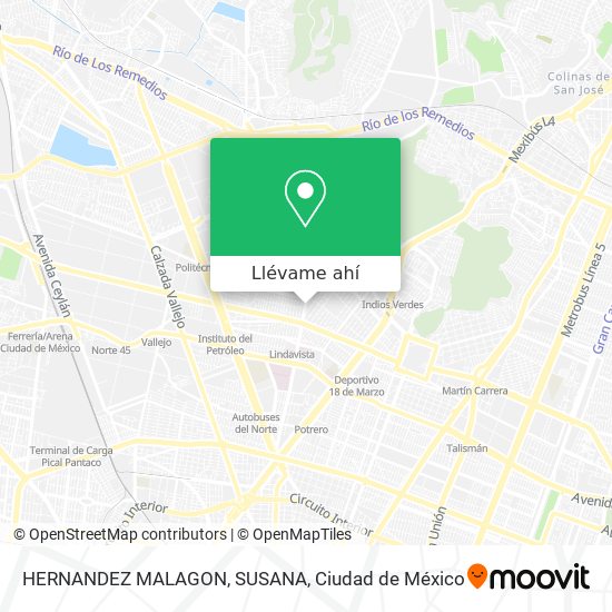 Mapa de HERNANDEZ MALAGON, SUSANA