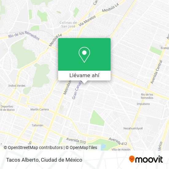 Mapa de Tacos Alberto