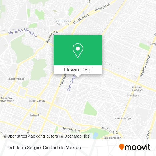 Mapa de Tortilleria Sergio