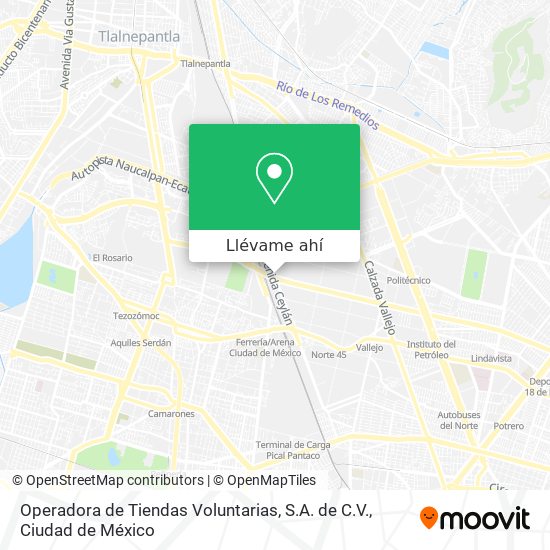 Mapa de Operadora de Tiendas Voluntarias, S.A. de C.V.