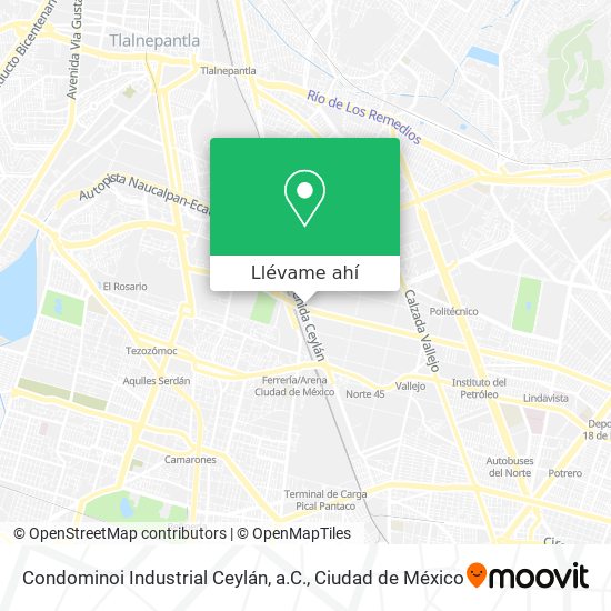 Mapa de Condominoi Industrial Ceylán, a.C.