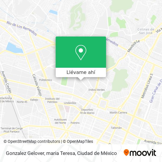 Mapa de Gonzalez Gelover, maria Teresa