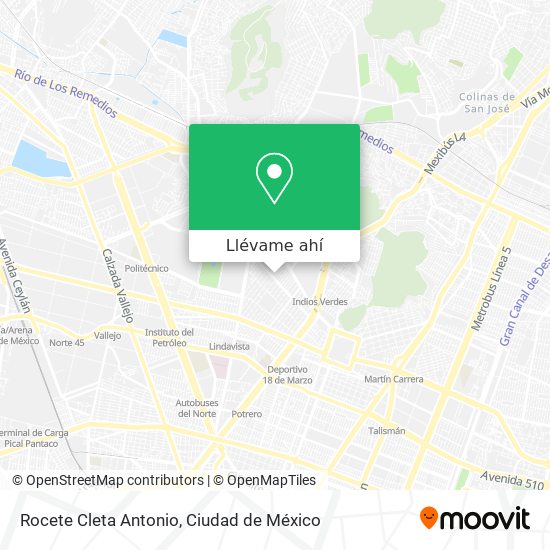 Mapa de Rocete Cleta Antonio