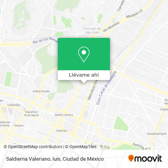 Mapa de Saldierna Valeriano, luis