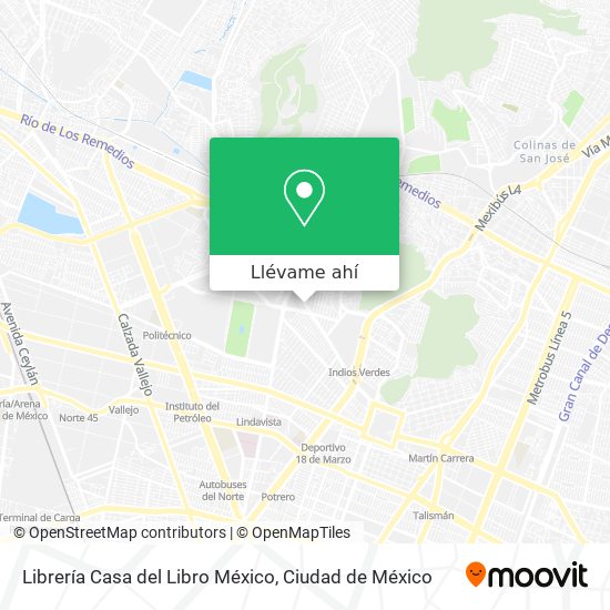 Mapa de Librería Casa del Libro México