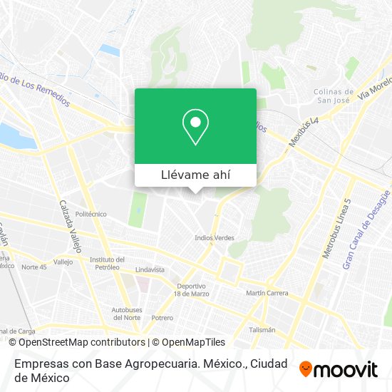 Mapa de Empresas con Base Agropecuaria. México.