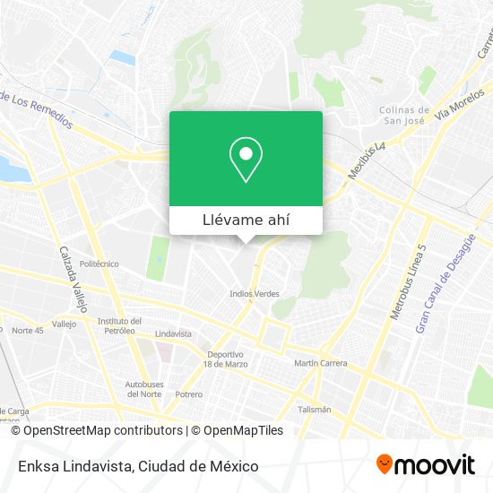 Mapa de Enksa Lindavista