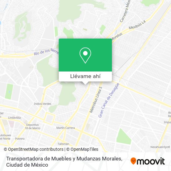 Mapa de Transportadora de Muebles y Mudanzas Morales