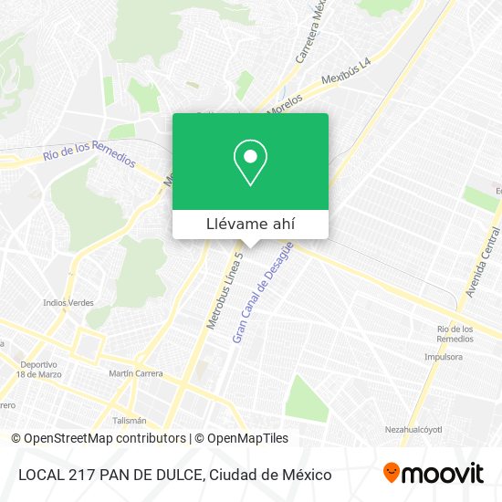 Mapa de LOCAL 217 PAN DE DULCE