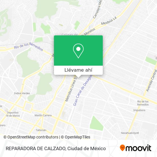 Mapa de REPARADORA DE CALZADO