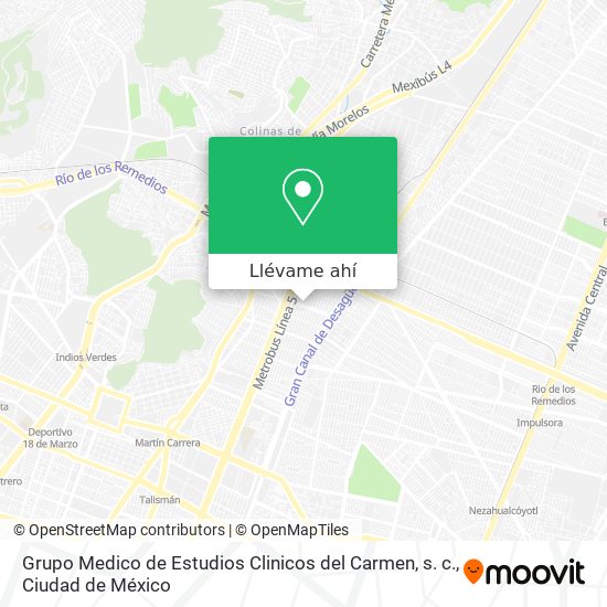 Mapa de Grupo Medico de Estudios Clinicos del Carmen, s. c.