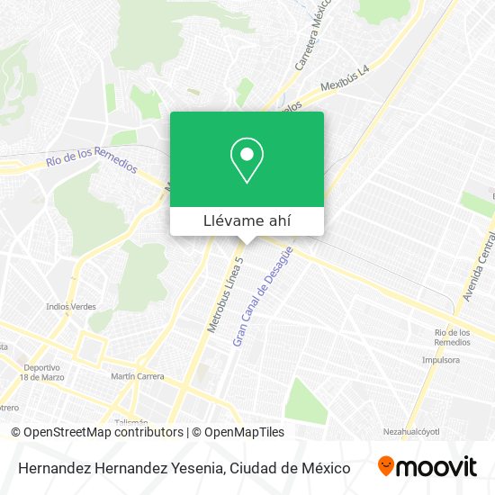 Mapa de Hernandez Hernandez Yesenia