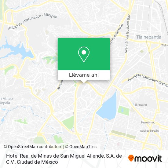 Mapa de Hotel Real de Minas de San Miguel Allende, S.A. de C.V.