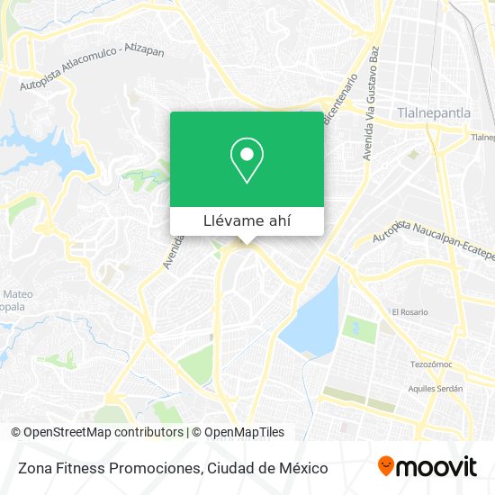 Mapa de Zona Fitness Promociones