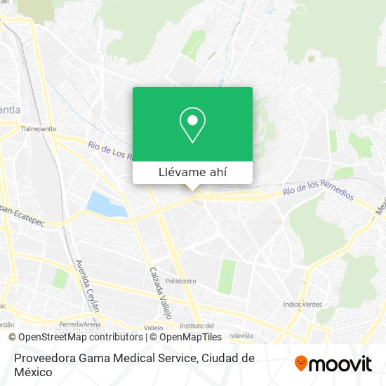 Mapa de Proveedora Gama Medical Service