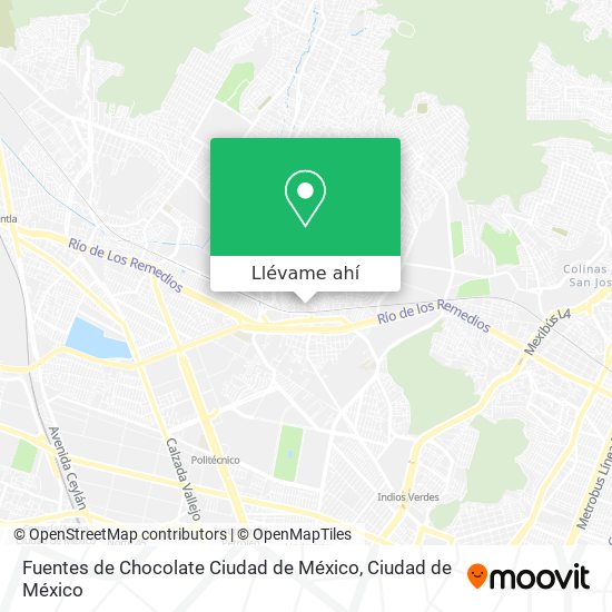 Mapa de Fuentes de Chocolate Ciudad de México