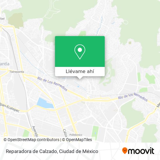 Mapa de Reparadora de Calzado